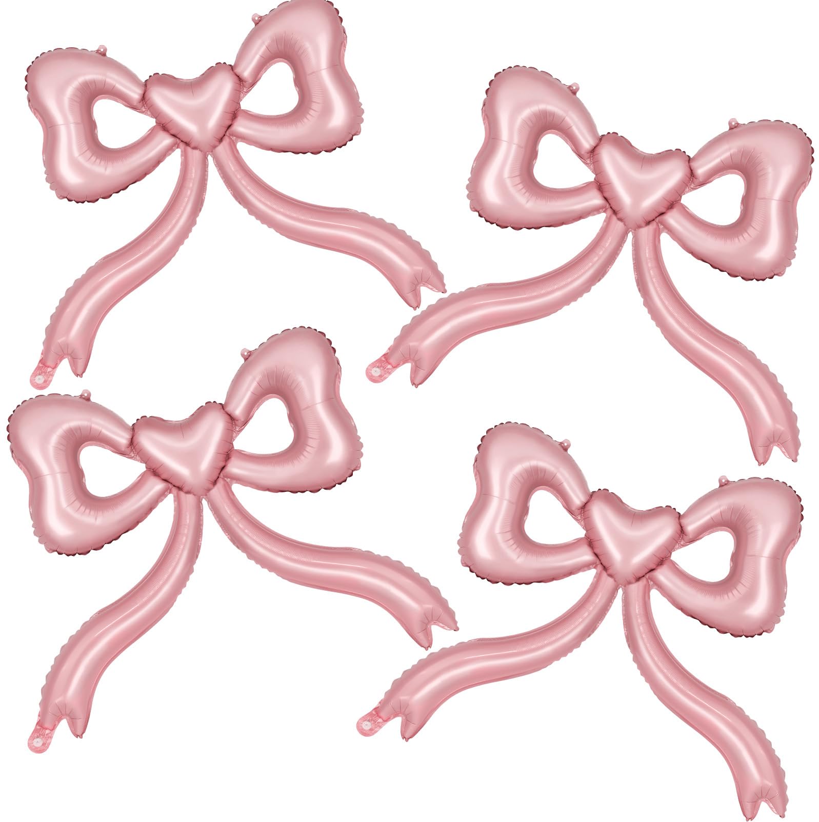 Pink Bow Balloons for Bachelorette Party Decorations - Pink Balloons Bow Theme Princess Birthday Party Decorations Women Girls, Bridal Engagement