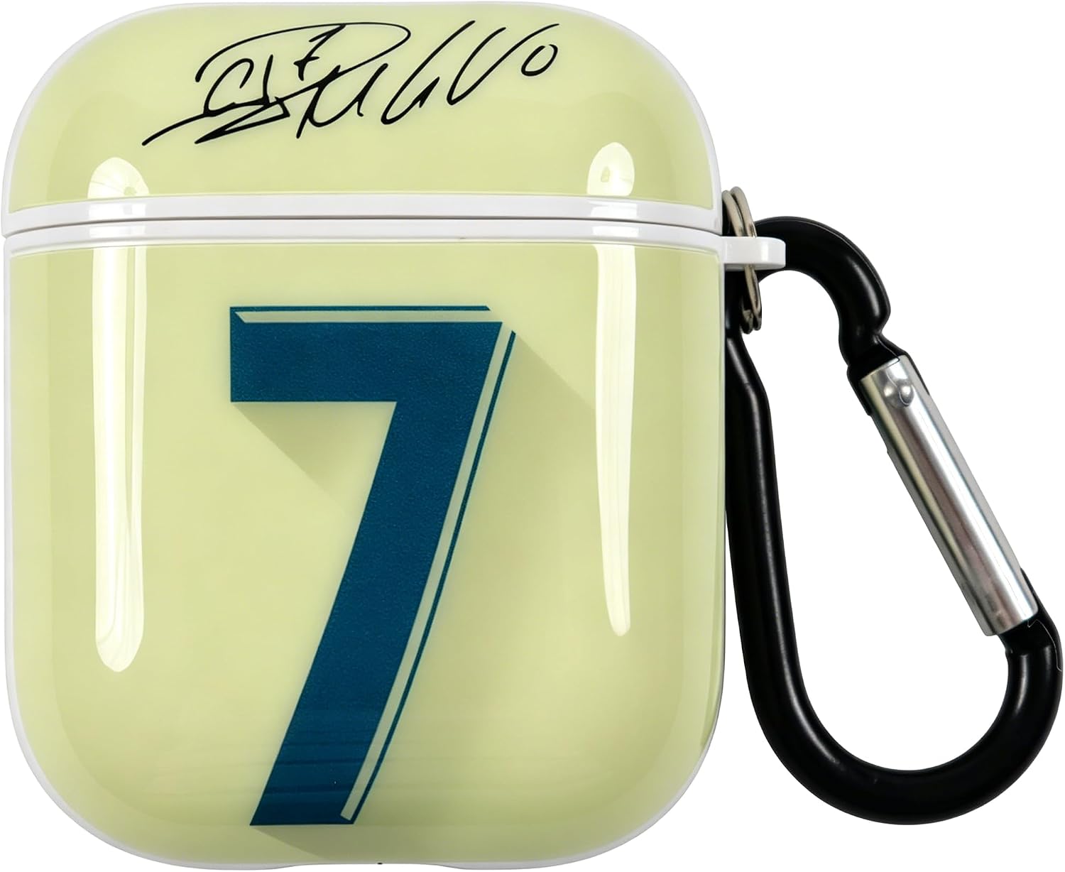 No.7 Jersey Bluetooth Headphone Protective Case,Compatible with Apple AirPods 2nd and 1st Generation (White, ReaI Madrid)