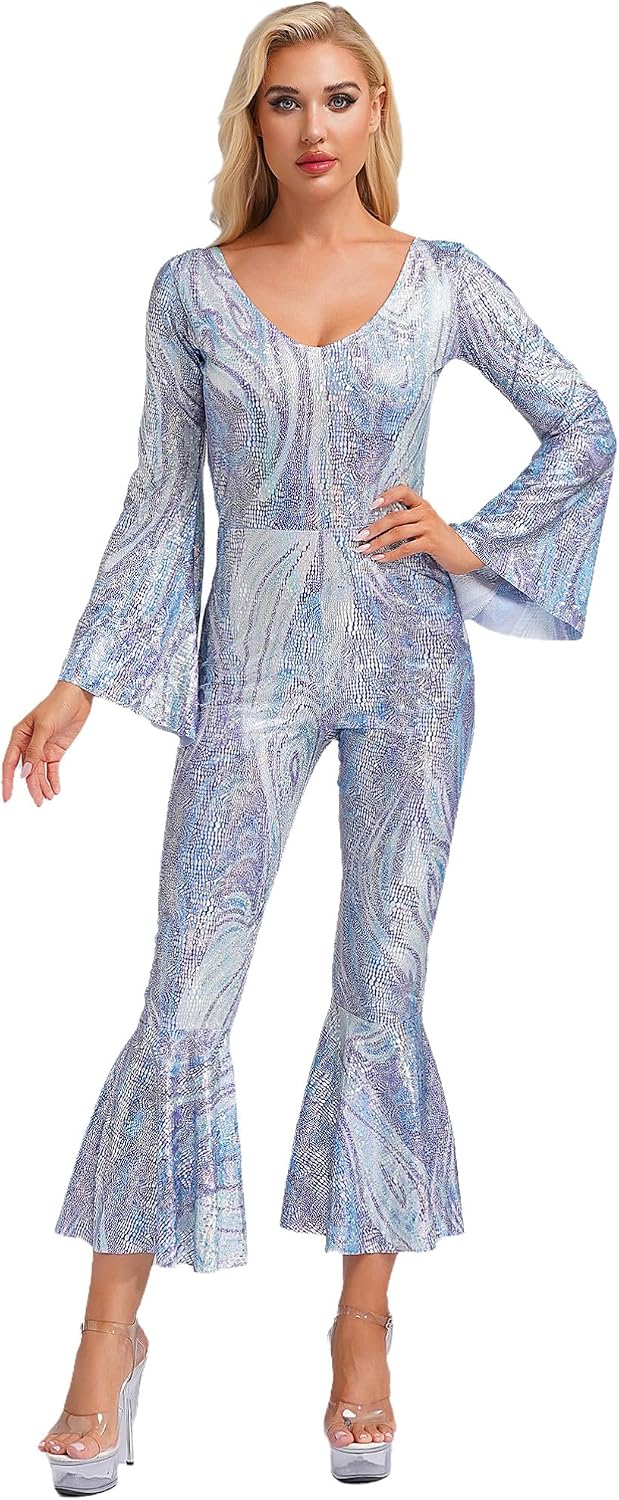 Capa de lentejuelas de longitud completa con purpurina para adultos, disfraz de Abba de los años 70 para Halloween, Navidad, Mardi Gras, carnaval, fiesta retro de mamá Mia (plata, 160 cm Capa de lentejuelas de longitud completa con purpurina para adultos, disfraz de Abba de los años 70 para Halloween, Navidad, Mardi Gras, carnaval, fiesta retro de mamá Mia (plata, 160 cm
