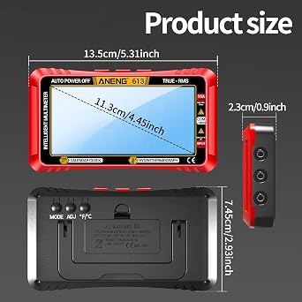 3-in-1 Smart Digital Multimeter,Digital multimeter Temperature Hygrometer, 4000 Counts AC/DC Voltage Current Tester with Perpetual Calendar Capacitance Frequency Diode Measure