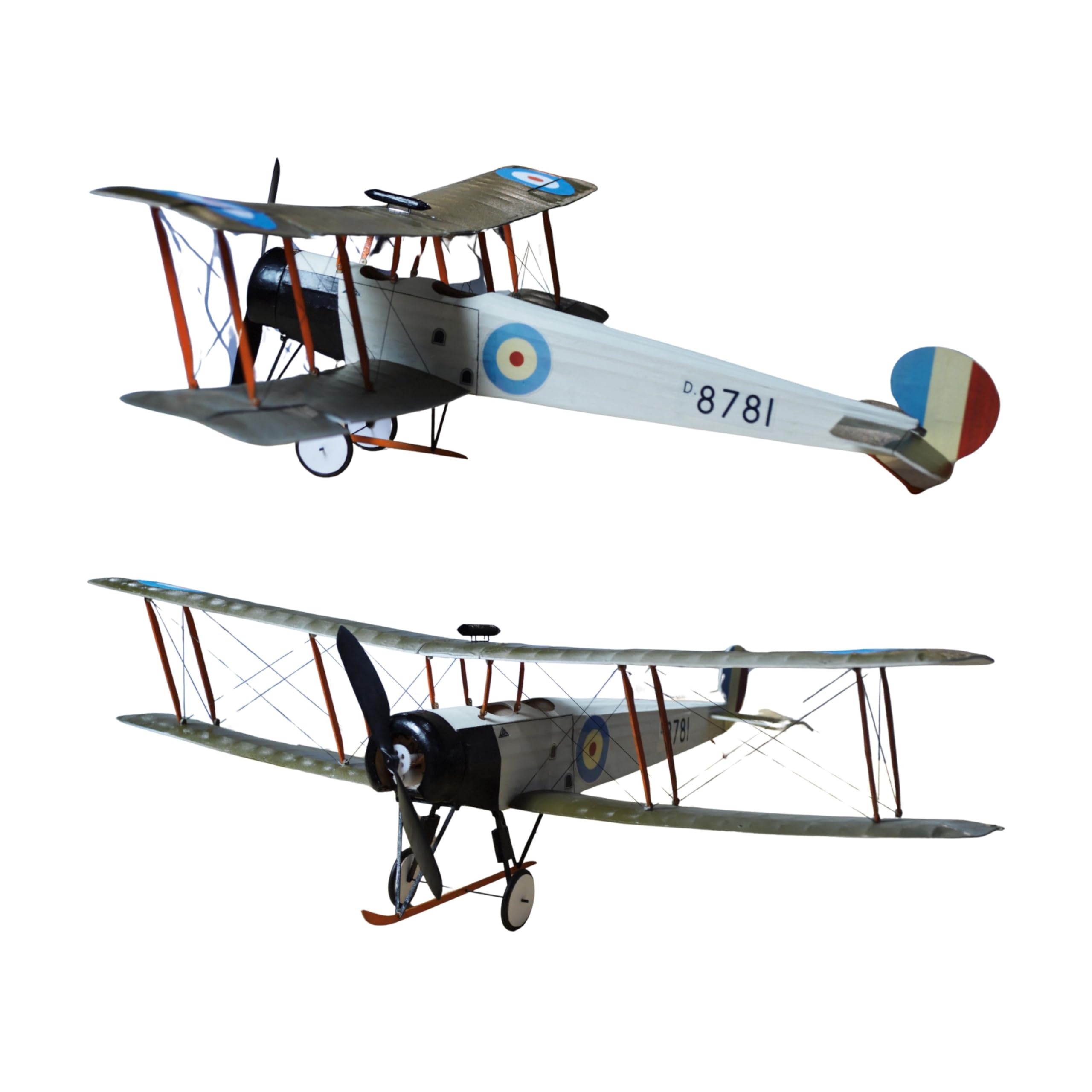 Your Day Mate Kit de aeromodelo Avro 504k Slow Flyer, Escala 1:20, 505 mm de envergadura, Kit de aeromodelo RC, aeromodelo para Construir uno Mismo, componentes de Madera de balsa Cortados con láser