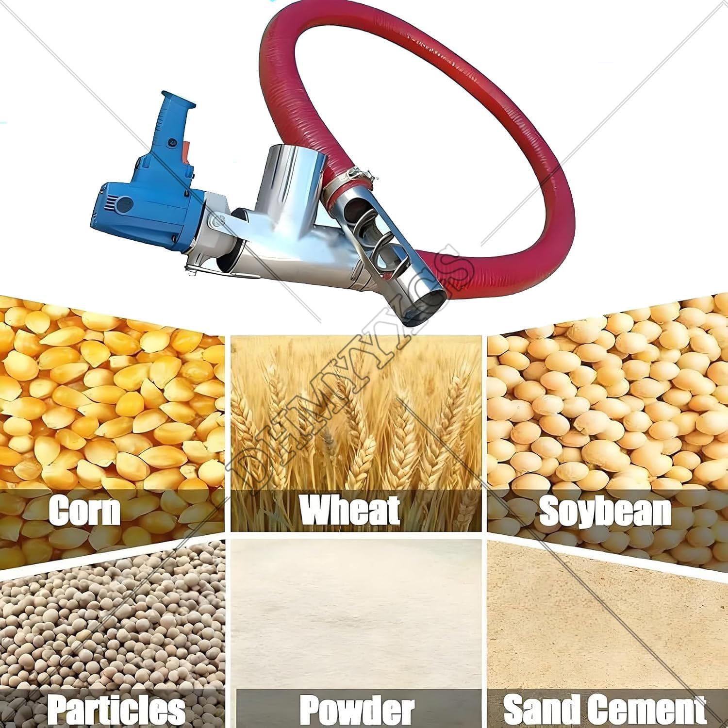 Pompe Daspiration De Grains, Convoyeur À Vis Daspiration Domestique De Grande Capacité, Tuyau De 6 M, Machine À Grains Portable, Convient Aux Grains, Au Ciment, Au Sable Et 1.5m