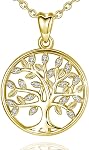 AEONSLOVE Sterling Silver Tree of Life Necklace for Women - 18 Inch Chain