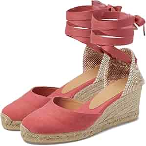 【チェリー】 Amazon.com | CASTANER Womens Carina 60mm Wedge Espadrille