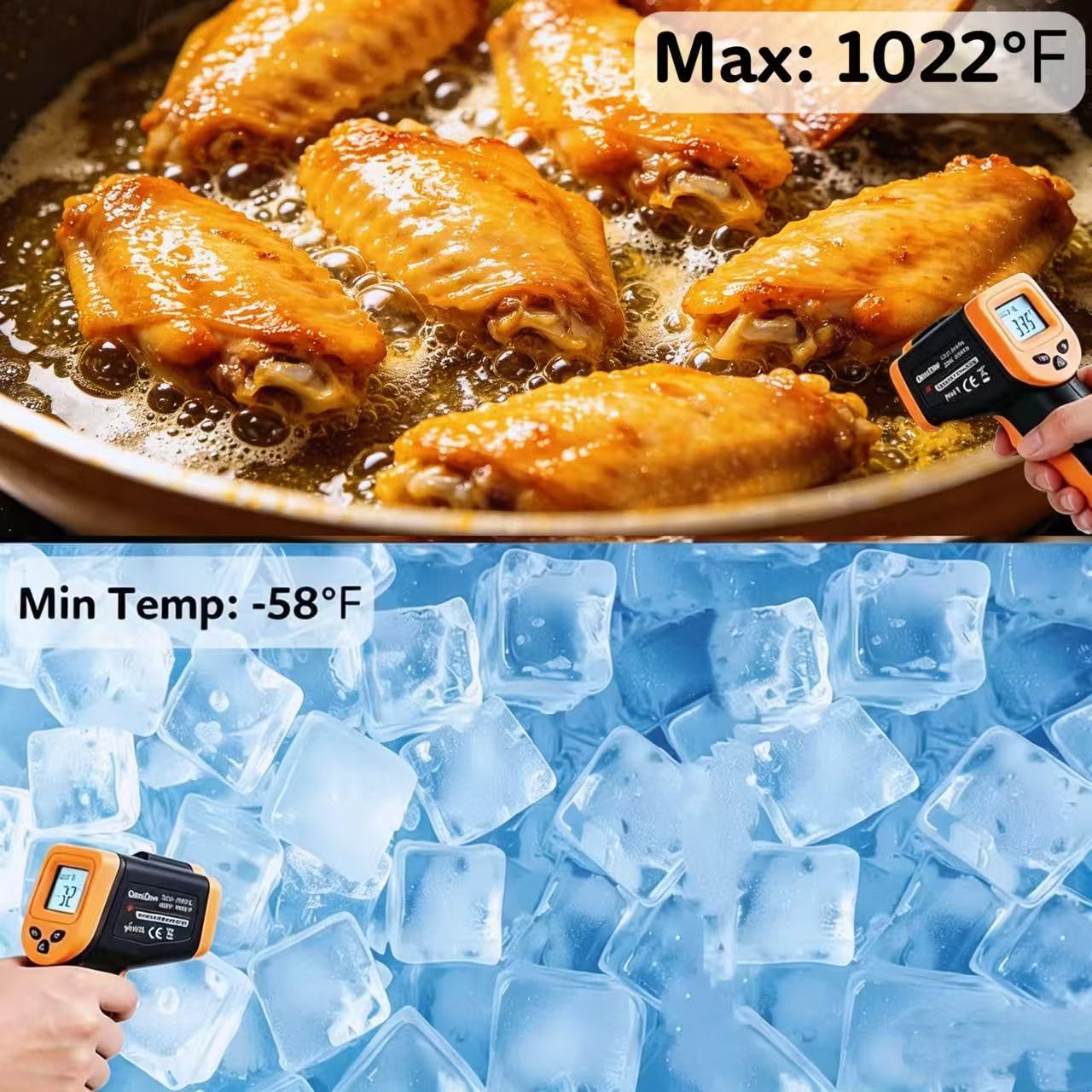 Infrared Thermometer Temperature Gun for Cooking -58℉~1022℉ image 4