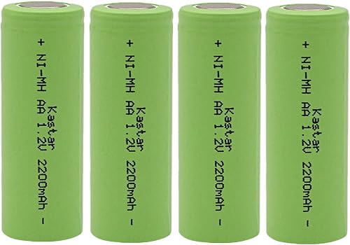 Miniatura 5 de Kastar Paquete de 1 batería Ni-MH de 1.2 V 2200 mAh de repuesto para afeitadora eléctrica Remington DA-307 Microscreen, AA Ni-MH Flat Top Industrial