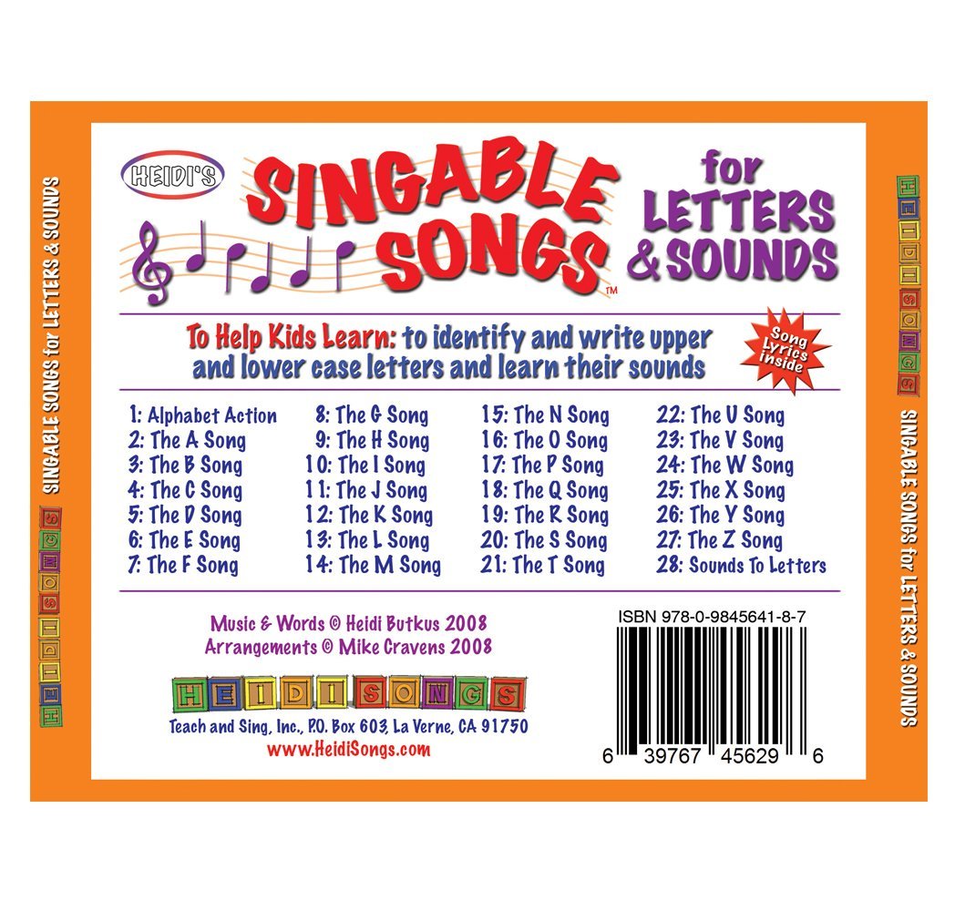 Heidi Butkus Singable Songs For Letters And Sounds Cd Amazon Com Music