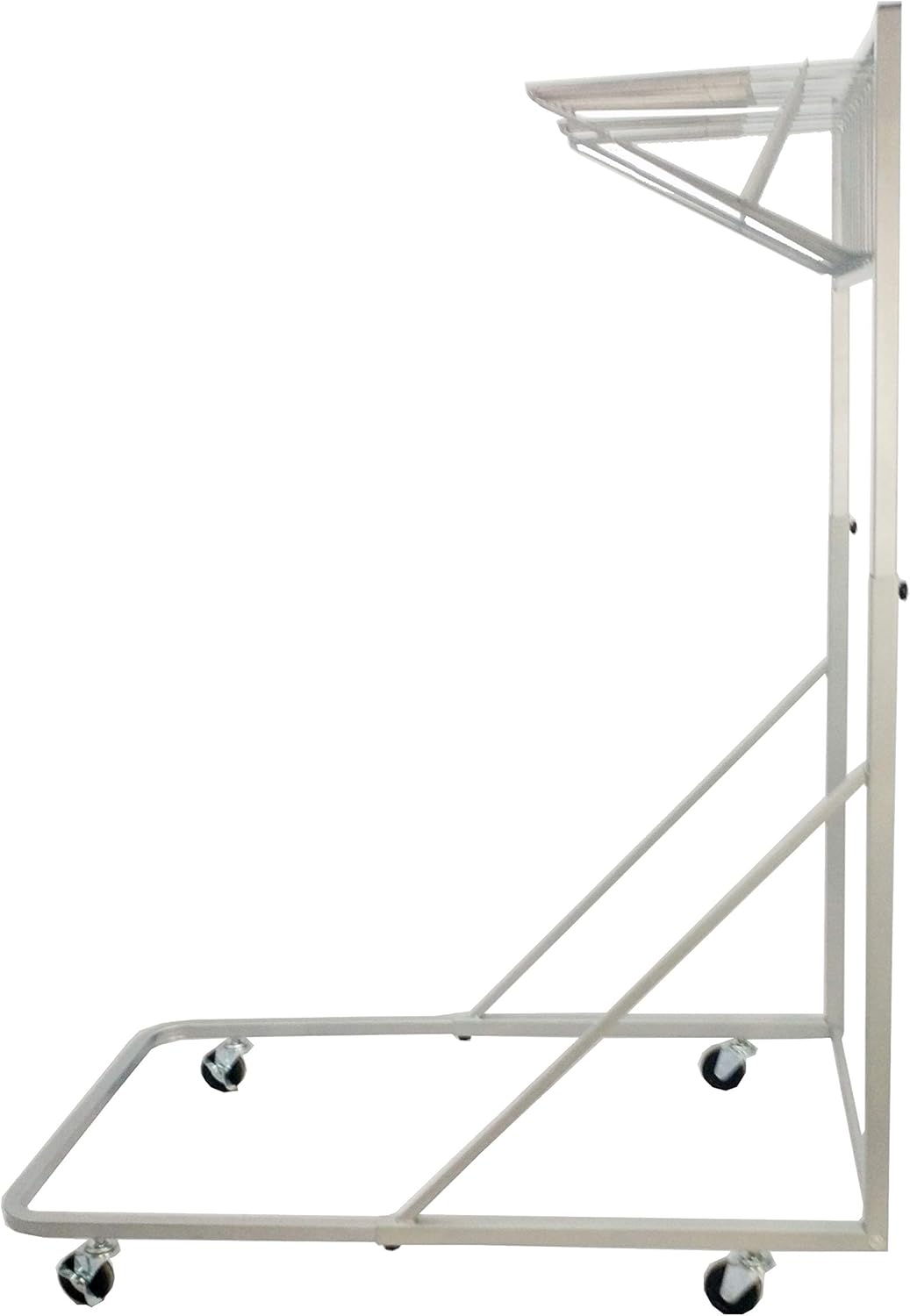 FixtureDisplays® Vertical File Rolling Stand for Blueprints, File Organizer Rack - Silver 16742 : Office Products