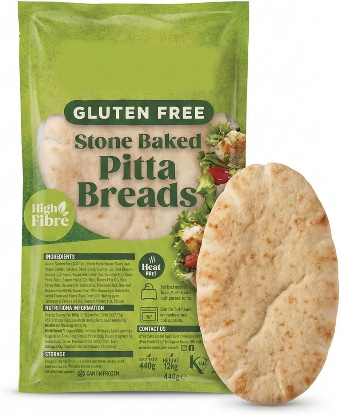 Hand-Stretched Garlic & Coriander Naan Breads, Soft Fluffy Chewy Texture, Aromatic Flavor, Ready to Heat, Perfect with Curries Wraps & Pizzas, Freshly Baked Style Flatbread, 5 Pack