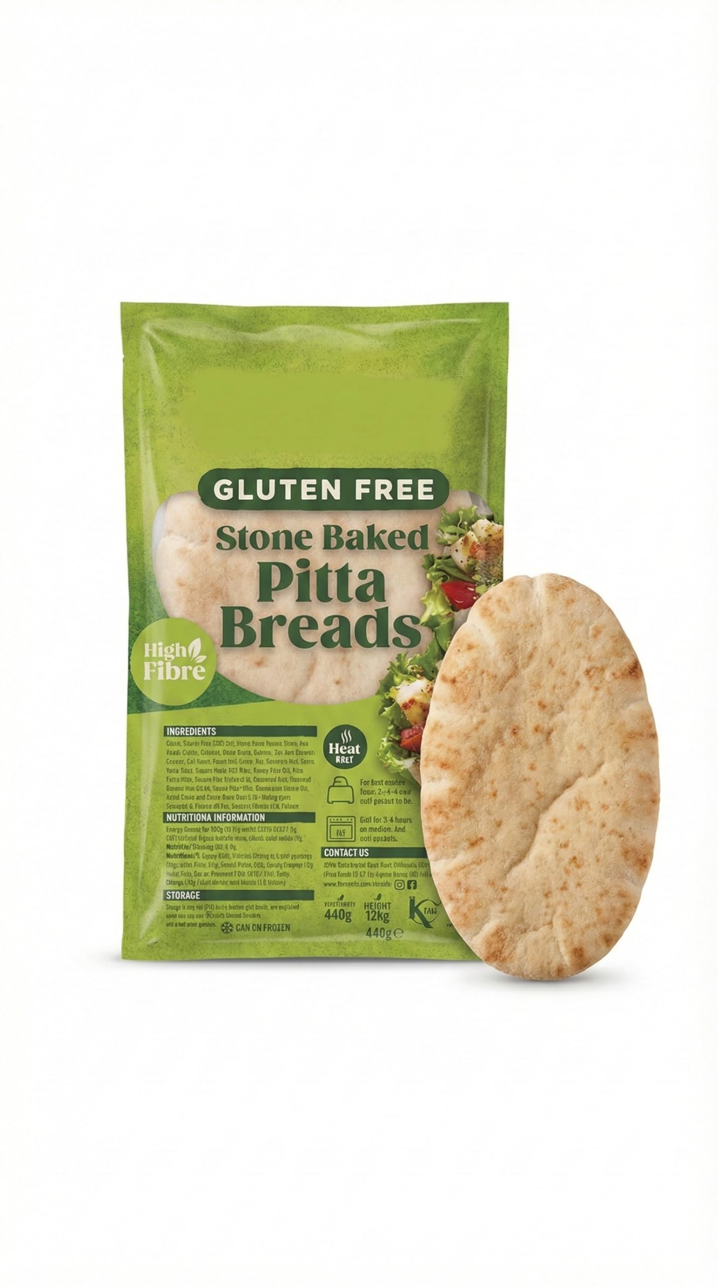 Hand-Stretched Garlic & Coriander Naan Breads, Soft Fluffy Chewy Texture, Aromatic Flavor, Ready to Heat, Perfect with Curries Wraps & Pizzas, Freshly Baked Style Flatbread, 5 Pack