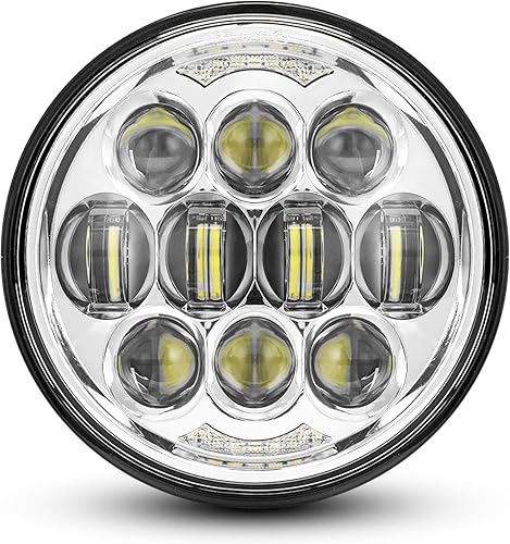 Miniatura 8 de Faro LED delantero redondo de 80 vatios Osram 5-34 pulgadas 575 pulgadas para motocicletas Harley Davidson color negro