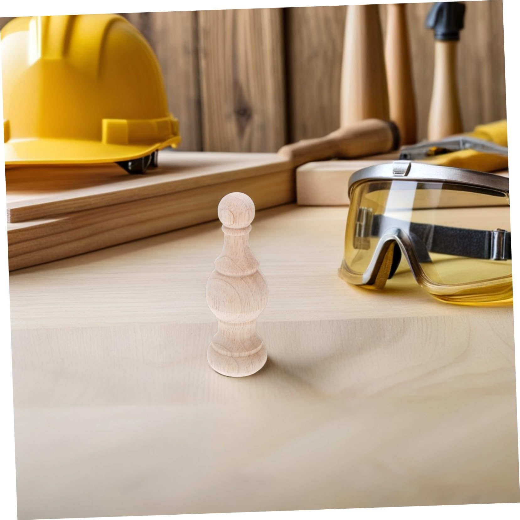 Cabilock Unlackierte Holz-bettpfosten-dekor-kugelspitzen Massivholz Geschnitzt Ansprechende Runde Finials für Gardinenstangen Treppen und Diy-dekoration Robust und Stilvoll