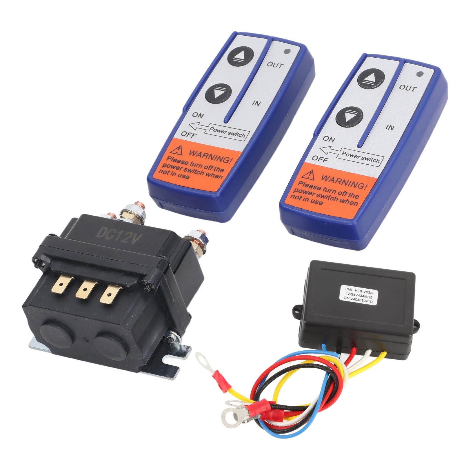 Kit Telecomando relè Verricello 12V 250A con Interruttore Contattore relè Telecomando per Veicoli Industriali, Adatto per Ricarica Divisa o Qualsiasi Veicolo Che Richiede relè Ad