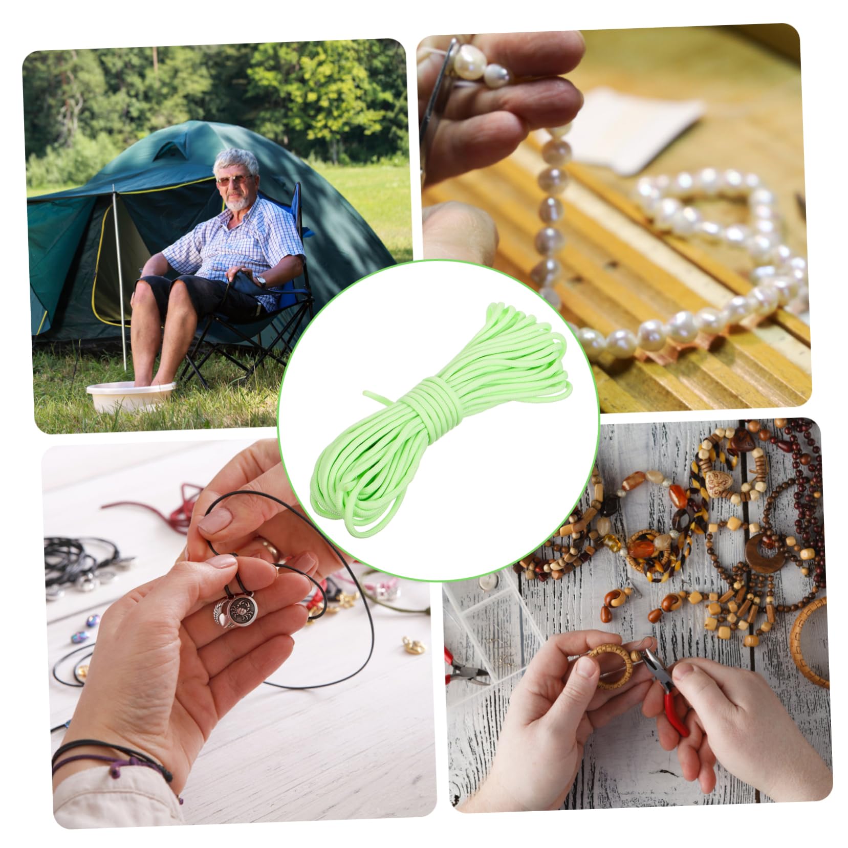 Veemoon 5stücke Rope Strang Nachtleuchtende Paracord Multifunktionale Outdoor-sicherheitsleine Für Camping Wandern Zelten Und Mehr