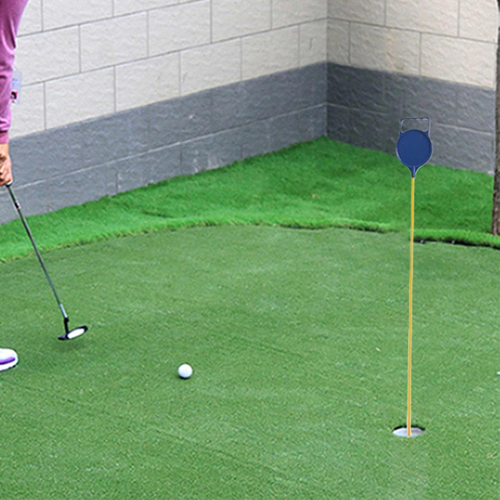 Golf Putting Green Flag con Foro Guida Allineamento E Set Portatile di Montaggio Rapido E Smontaggio Veloce Adatto a Uomini Donne