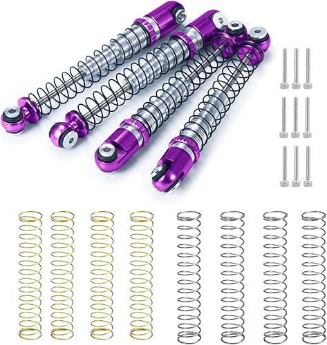 MORLORDY Amortiguadores ajustables de aleación de aluminio de 1.890 in para amortiguadores SCX24 de 1.890 in, actualizaciones 124 RC Crawler