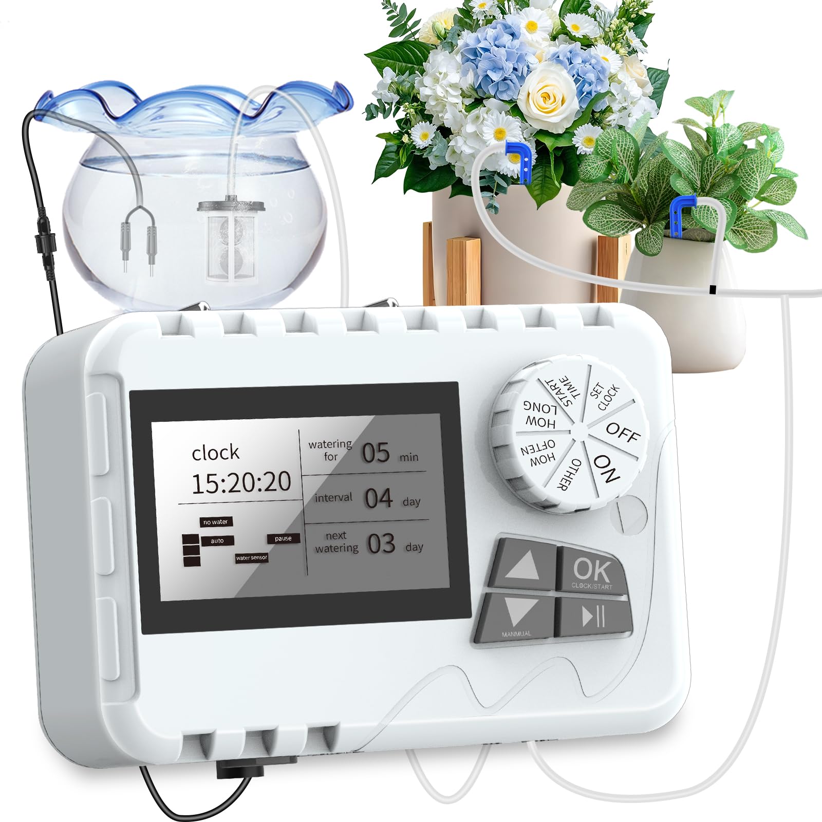 BicycleStore Irrigatore Automatico A Goccia Per Piante Da Interno - Timer LCD Programmabile Per 15 Vasi
