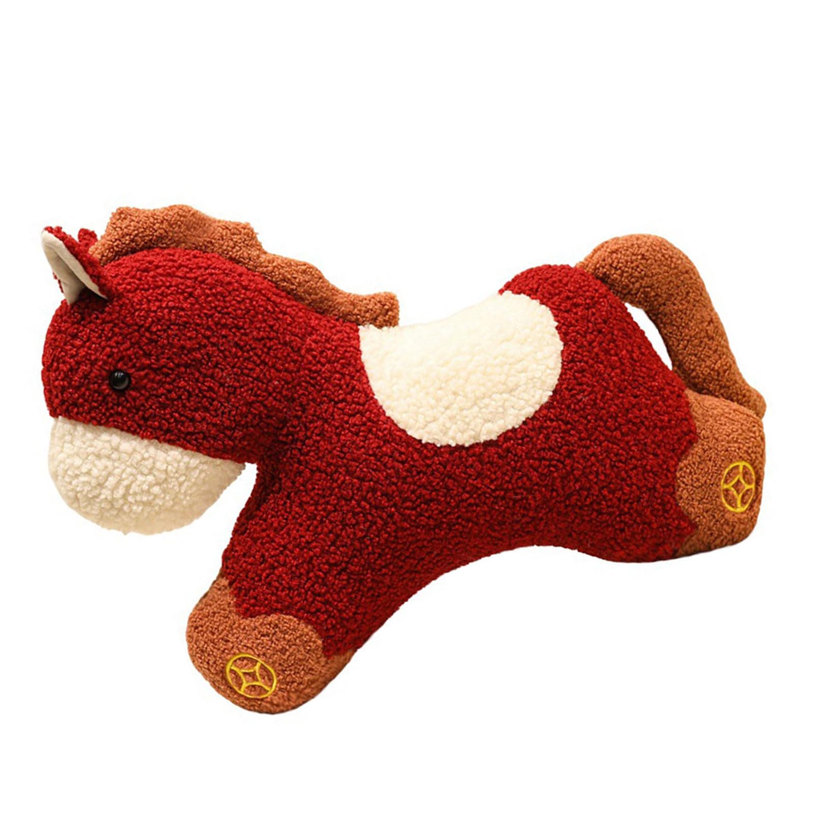 Tsophreniq Auspicious Symbol Horse Plush Pillow Embodying Good for Spring Festival Decor and Holiday Holiday Decoration