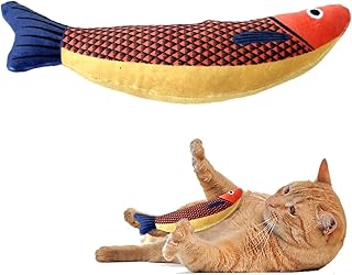 Brinquedos Catnip para interior - Brinquedos Gatinho Com Catnip | Moving Cat Kicker, Floppy Wiggle Fish para Gatos Pequenos, Motion Kitten Toy Cat Chew Bitte Interativo Suprimentos Naixue