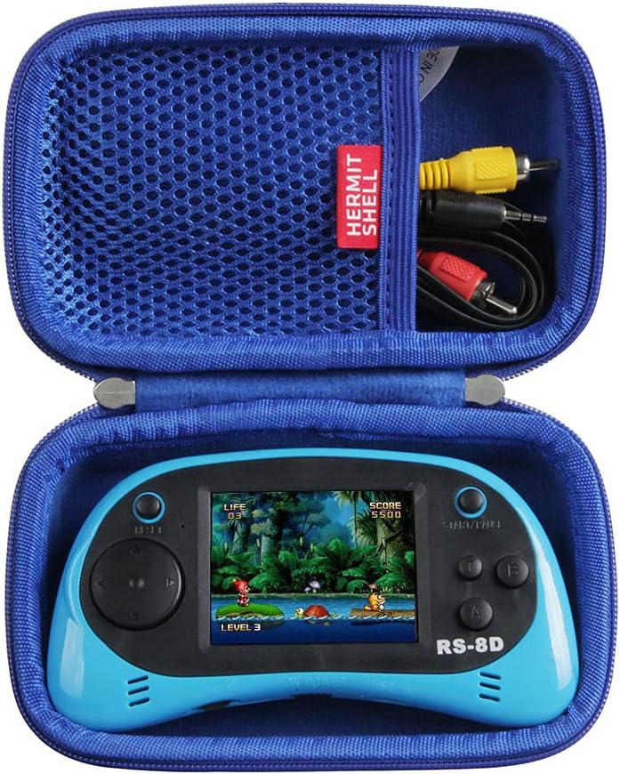 Hermitshell Travel Case for EASEGMER Kids Handheld Game Portable Video Game Player (Blue)