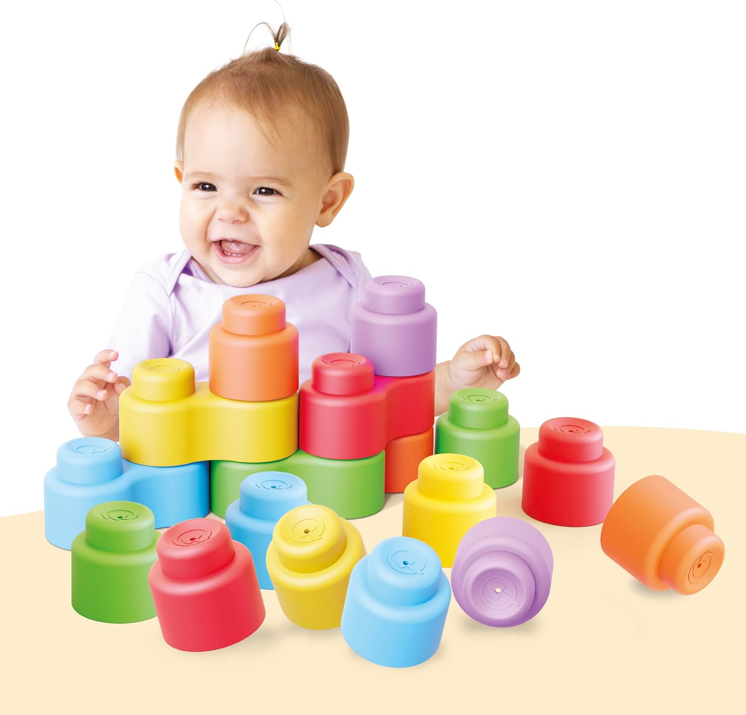 QUERCETTI MOMY soft structures, 28 pieces, toys for children 6 3 years old, educational game 6-36 months, multicolored