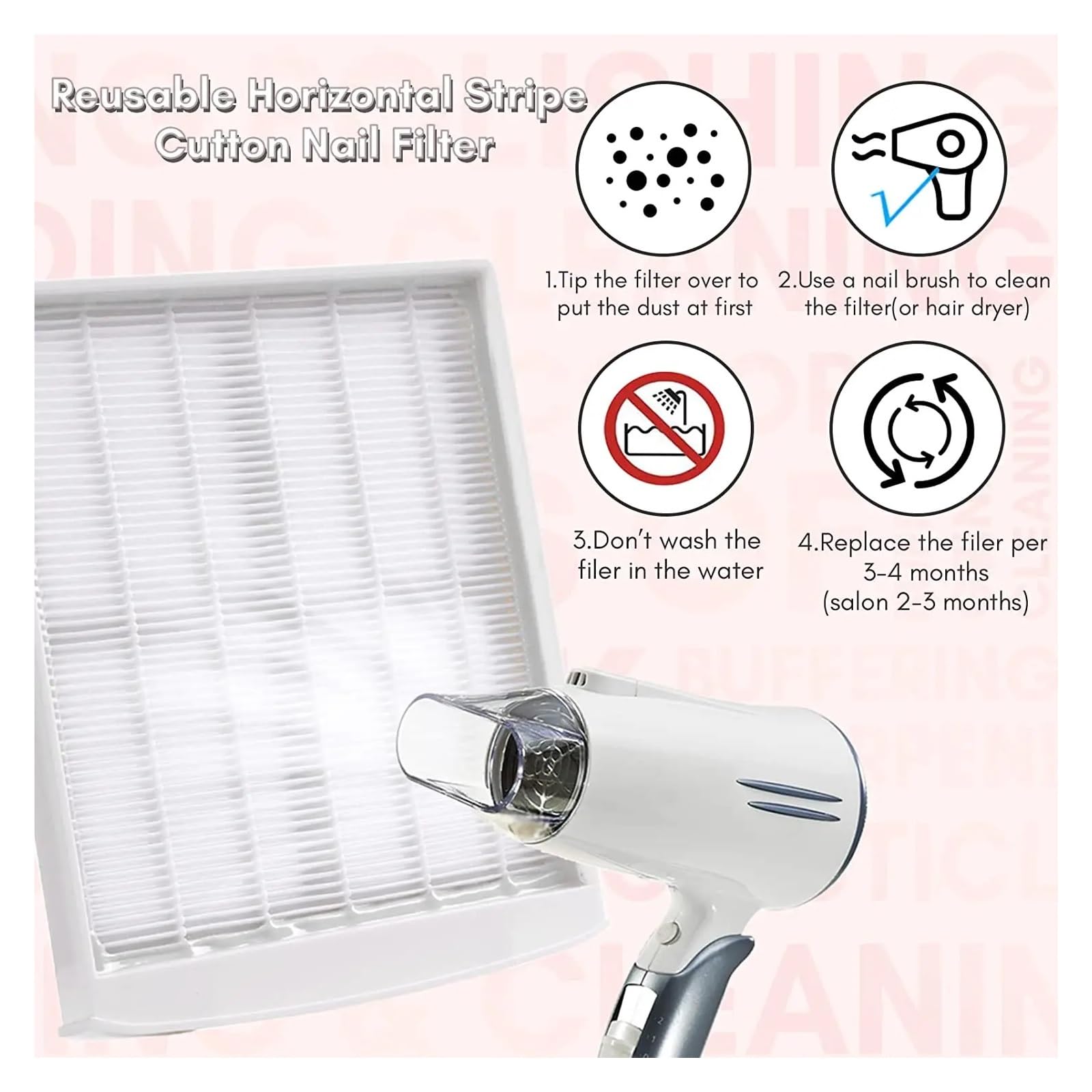 Colector de polvo de uñas, Máquina recolectora de polvo uñas 60W, aspiradora mejorada, ventilador extractor limpiador