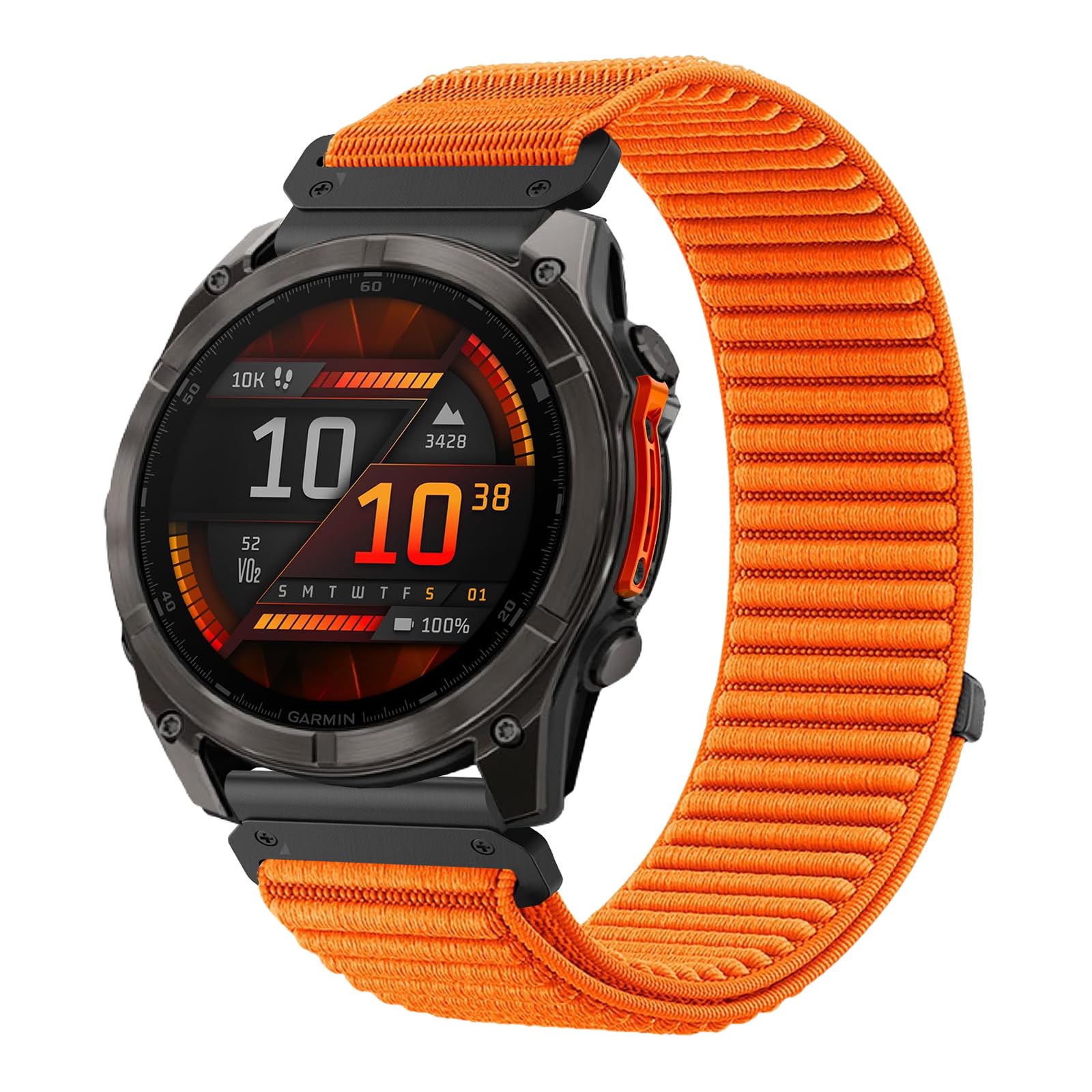 TOPsic 22mm Nylon Correa para Fenix 8 47mm/Fenix 7, Reemplazar Pulsera Sport Loop Correa para FENix 7 Pro/FEnix 6/6 Pro/FEnix 5/5 Plus/Instinct 2/Instinct 3 E 45mm/Forerunner965/955/945 — view 9
