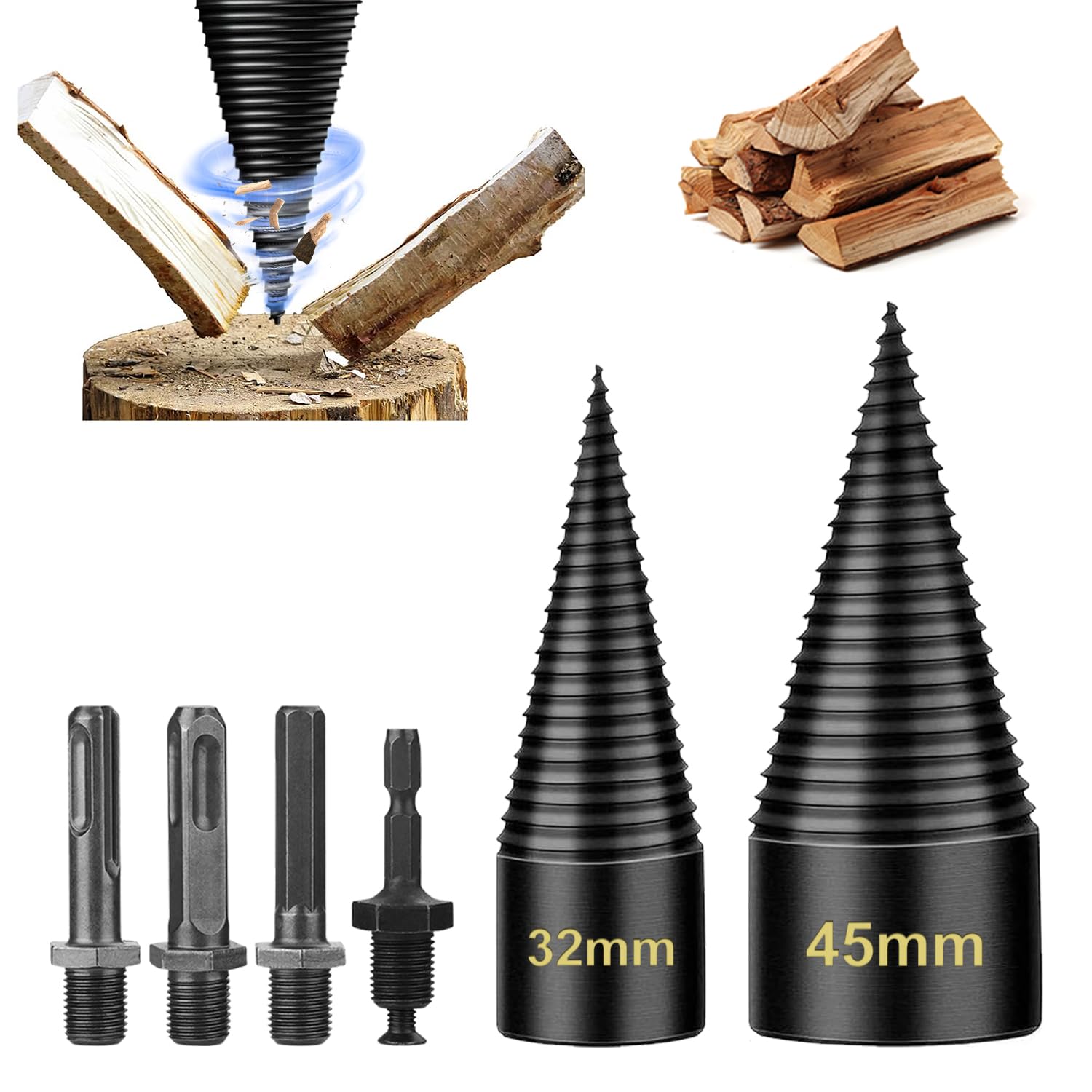 TUEJITE Firewood Log Splitter Drill Bits Review: Kindling Tool for Backyard Fire Pits