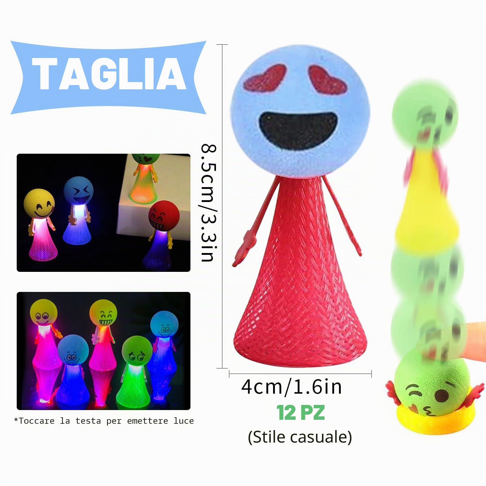 JOKILY Set di 12 giocattoli luminosi a LED per bambino, regalo di compleanno per bambino