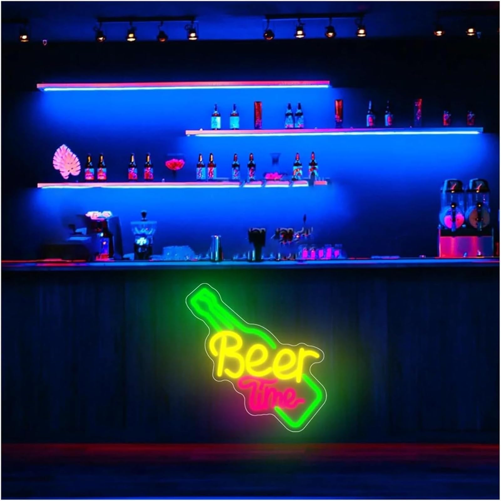 Luce al neon Insegna al neon con atmosfera rilassante, luce per l'ora della birra, negozio, bar, pub, festa, ristorante 30,3x32 cm