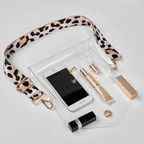 Miniatura 6 de Bolso transparente para mujer, bolso cruzado transparente aprobado para estadios, pequeña y bonita bolsa transparente para estadios para conciertos