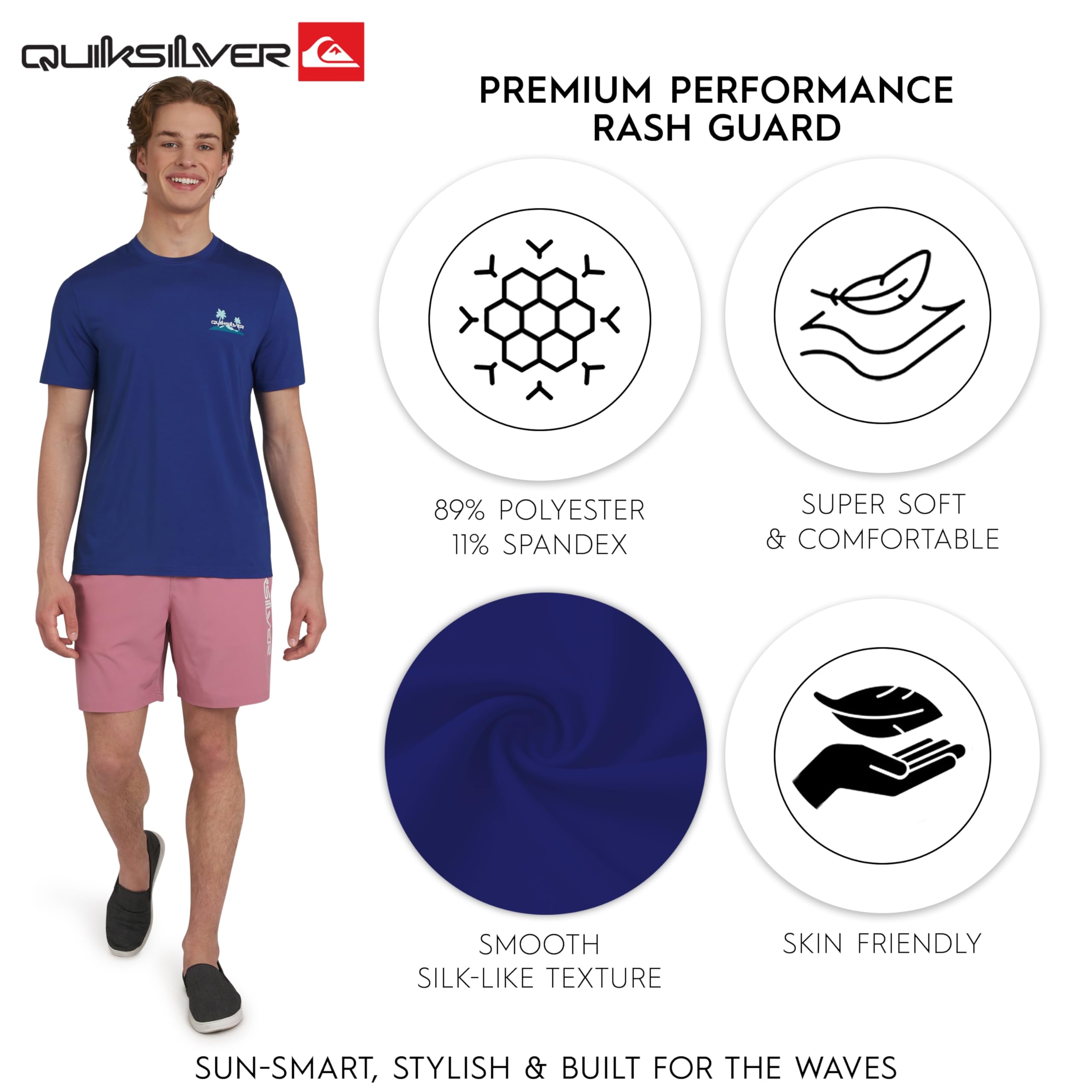 Quiksilver Camisa de protección de Sarpullido para Hombre