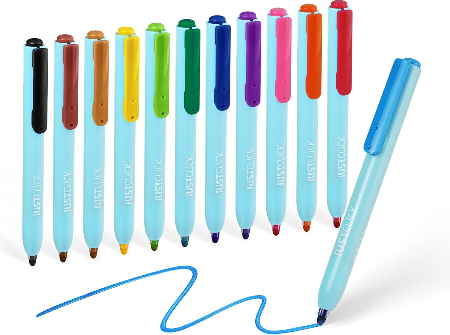 carrotez Retractable Dry Erase Markers, Clickable White