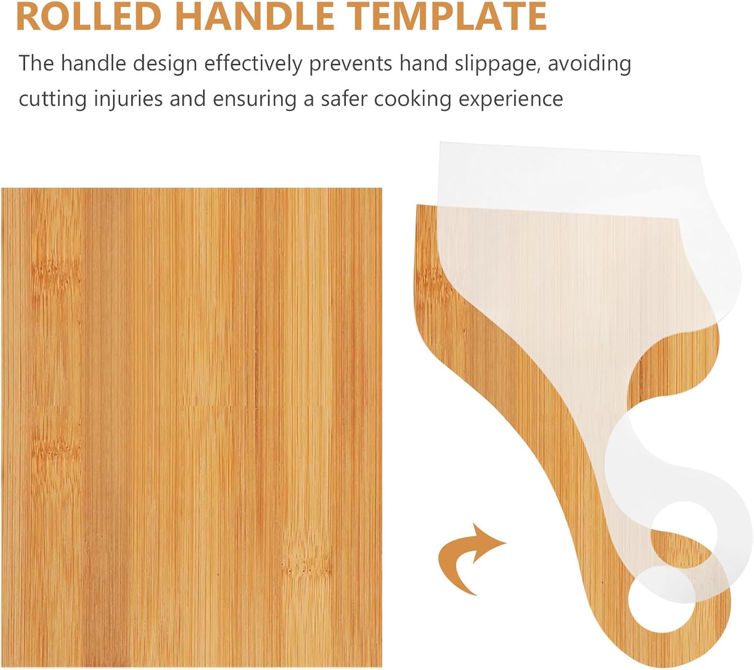 HOMSFOU Acrylic Router Stencil Guide for Cutting Board Handles with Innovative Design and Versatile Use, for Home Kitchens and Outdoor Picnics, Curvy Woodworking Template