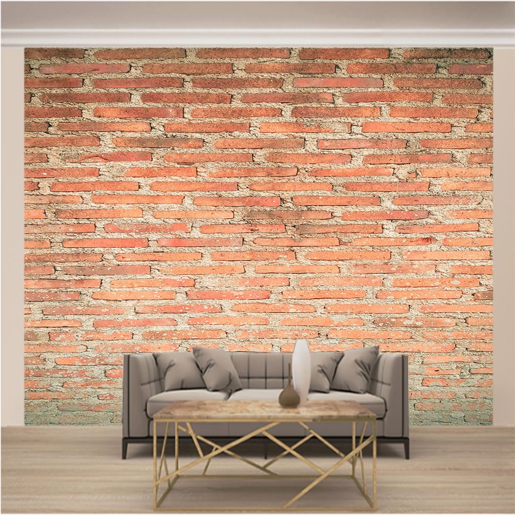 Tapisserie photo briques 3D en toison haut de gamme pour grand mur
