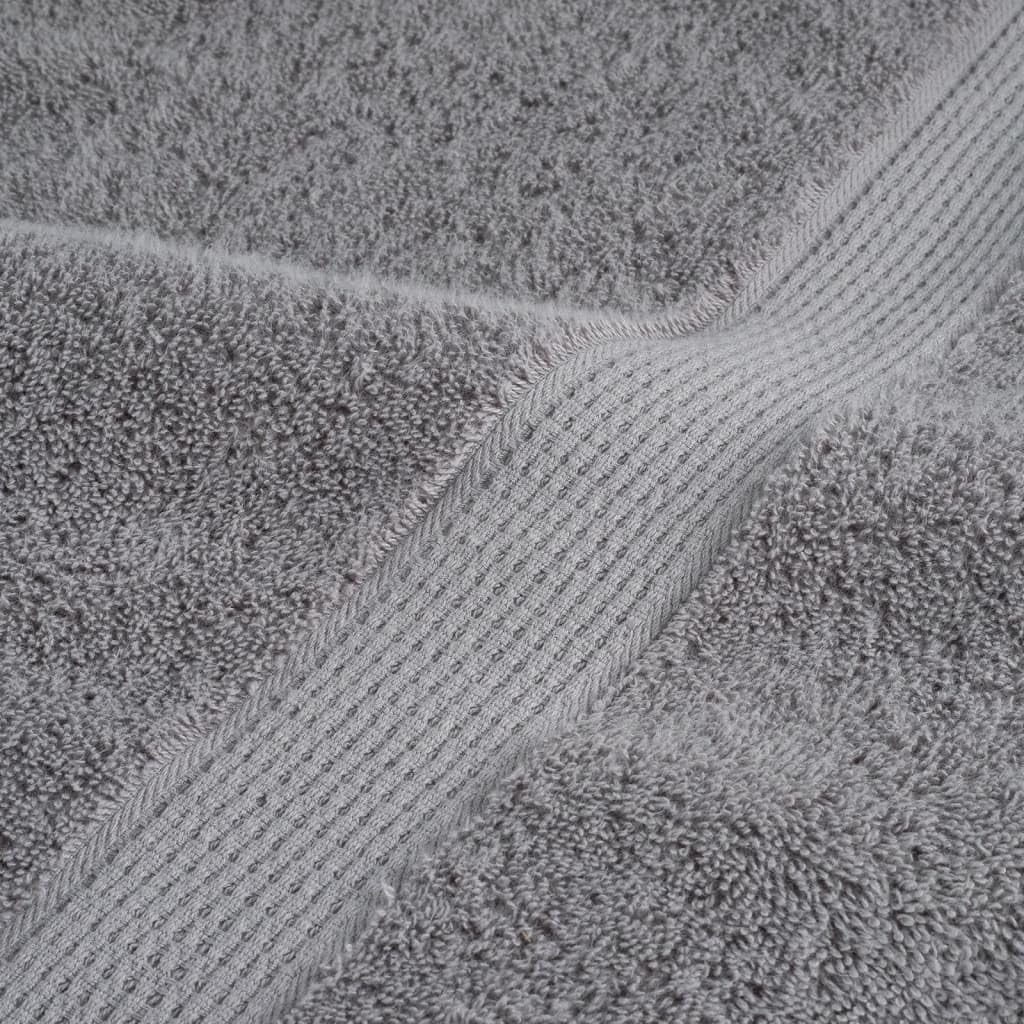 Hothingwell - Toallas de baño (100 x 200 cm, 4 piezas), color gris | Certificado Oeko-Tex, anillo de niña, lavable a máquina, hebilla de suspensión, uso doméstico y comercial