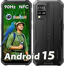 Blackview BV4800 SE Rugged Smartphone, 2025 Android 15 Phone, 12GB RAM+64GB ROM/2TB Rugged Phone, 6.56'' 90Hz Display, 16MP AI Camera, IP68/69K Waterproof, 4G Dual SIM, NFC, Face ID -Black