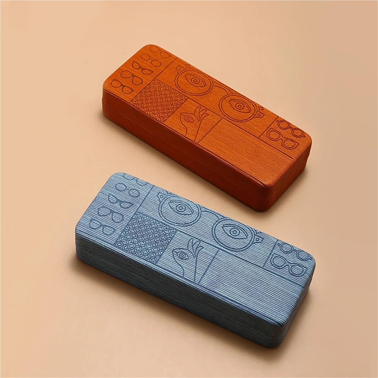Eyeglass Case, Square Velvet-Lined Optical Box Pour Femmes et Hommes