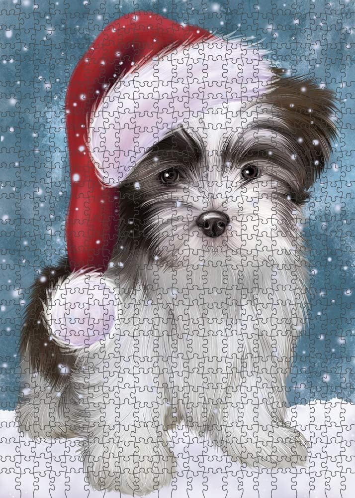 Let it Snow Maltitzu Dog Jigsaw Puzzle for Adults - Animal Printed Interlocking Puzzle Game Artwork - Gift for Dog Lover's -1000 Pcs 29.5"x19.7", PZLE62311
