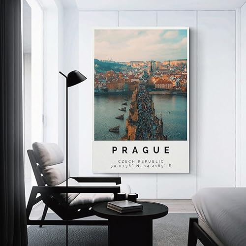 Miniatura 3 de Prag Poster Bunter Druck,Prag Wand Kunst,Prag Foto Dekor Poster for Room Aesthetics Canvas Wall Art Poster And Print Unframe-style 16x24inch(40x60cm)