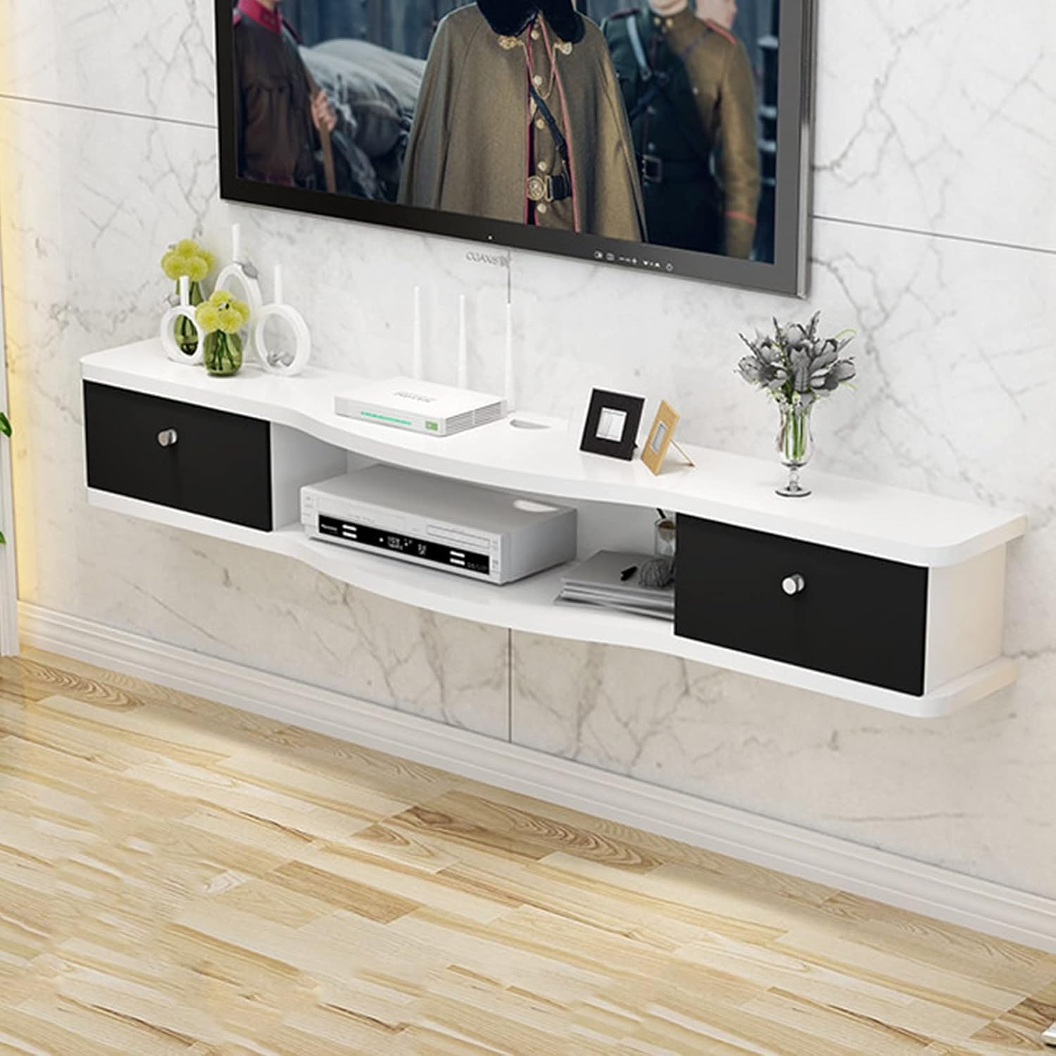 Uvency Floating Tv Stand Wall Mounted Entertainment Center, Tv Wall