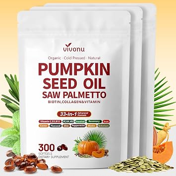 VivoNu Pumpkin Seed Oil with Saw Palmetto Capsules