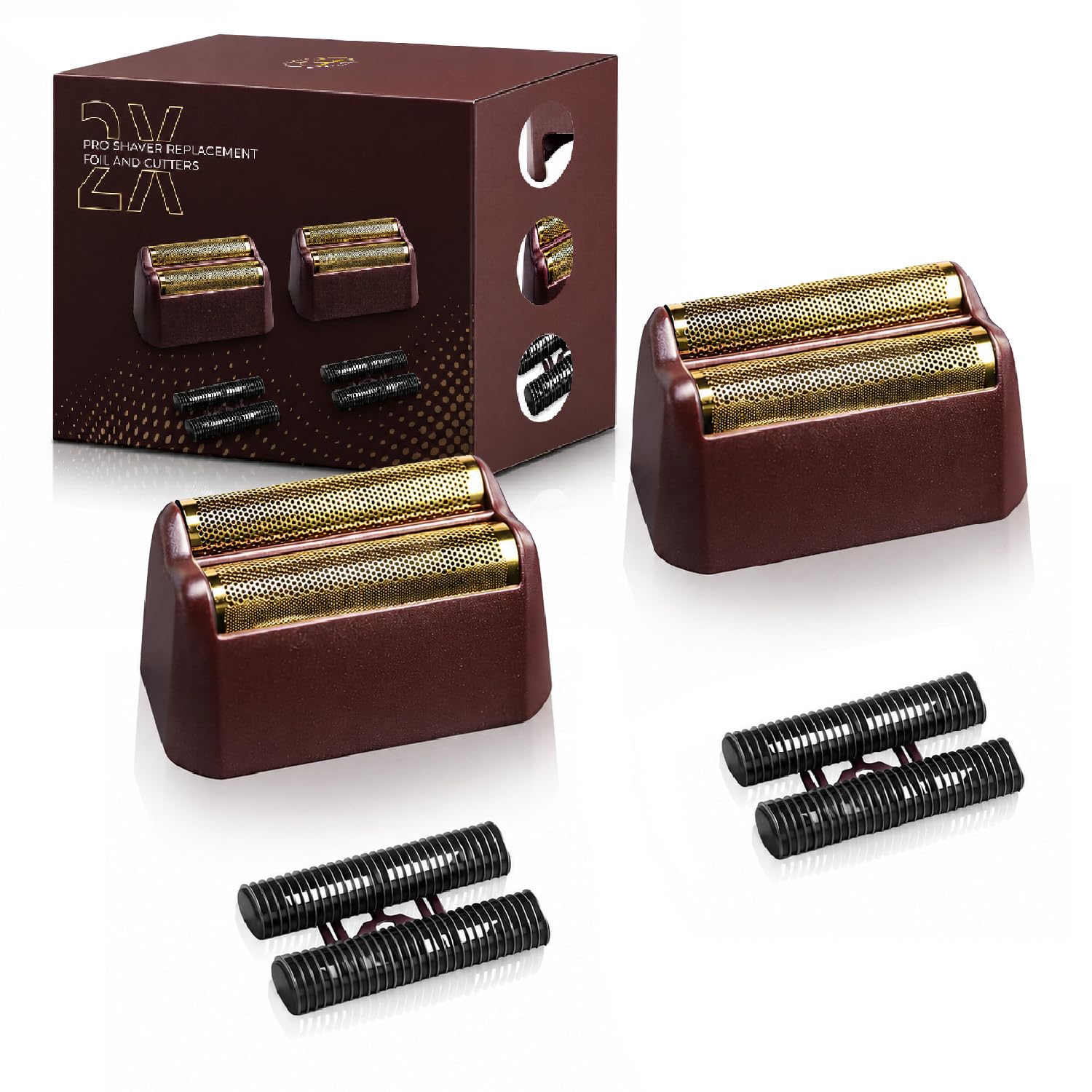 2 Pack Shaver Replacement Foil and Cutter Bar, Compatible With Wahl Shaver Foil 7031-100, 7043-100, Purple