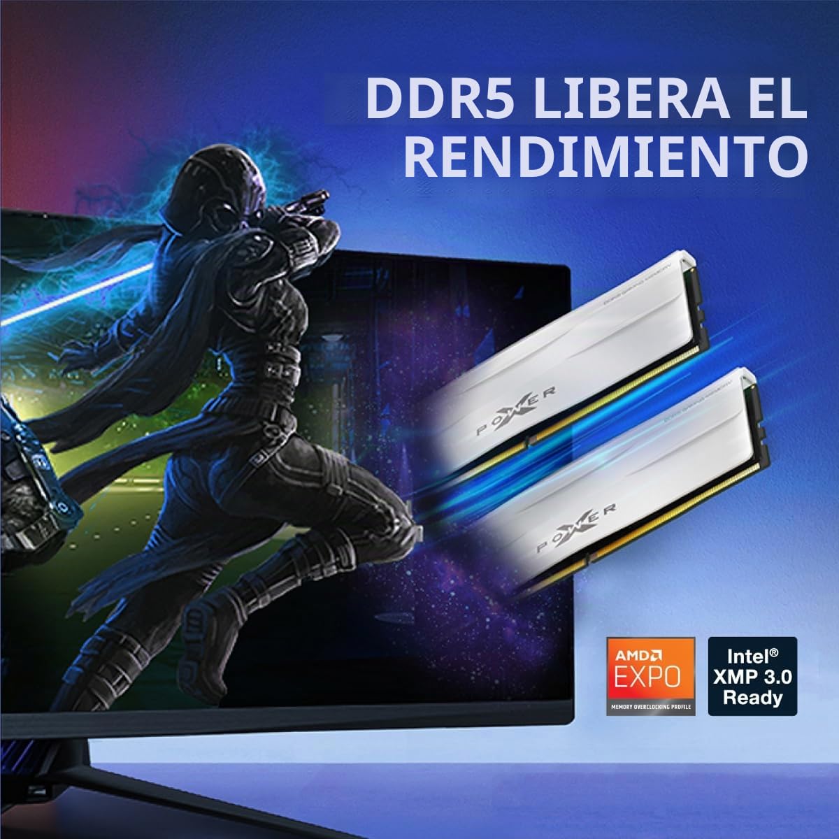 SP Silicon Power XPOWER Zenith - Memoria RAM DDR5 no RGB de 32 GB (2 x 16 GB) CL36 6000 MHz, compatible con Intel XMP/AMD Expo UDIMM, color blanco, SP032GXLWU60FFDG