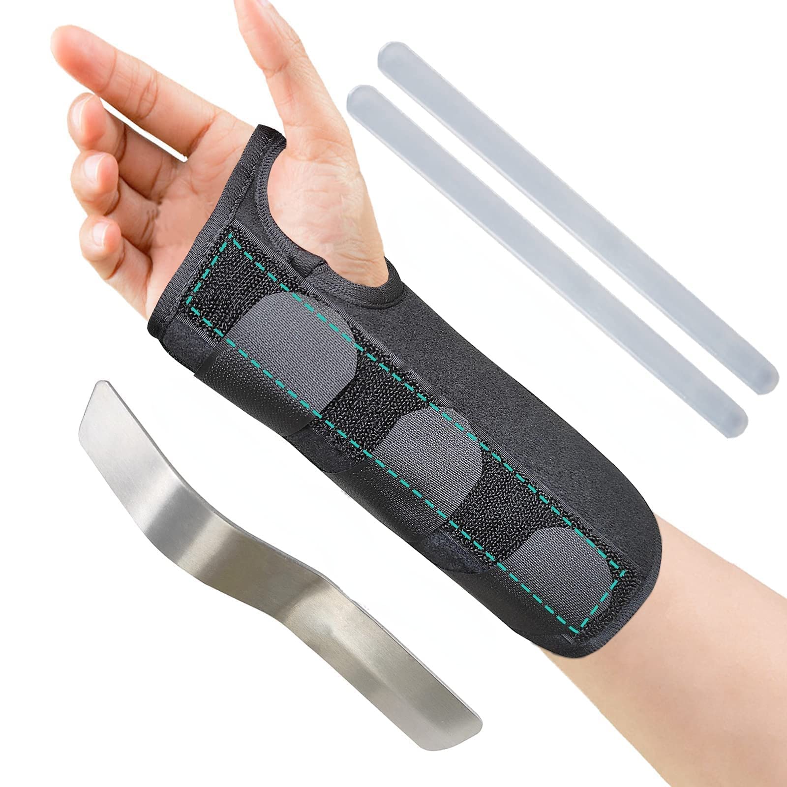 Carpal Tunnel Wrist Brace for Left and Right hand, Breathable Sleep Wrist Splint, Adjustable Hand Support Brace with Removable Metal Splint Relieve Wrist uncomfortable,Tendonitis (Small, Right Hand)