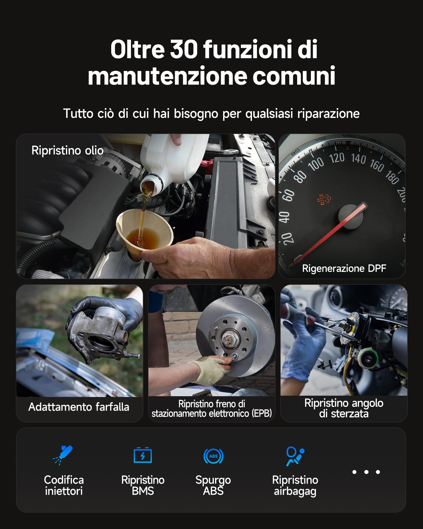 TOPDON TopScan Master Diagnosi Auto, OBD2 Diagnostica Bluetooth Professionale in Italiano, Scanner Auto per iOS e Android, 30+ Servizi di Reset, Test Attivo, CAN FD&DoIP, FCA/Nissan/Renault SGW
