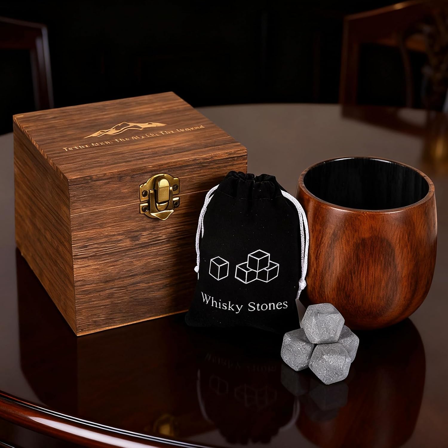 Wooden Whiskey Glass Set Of 2 Wooden Bourbon Glass Charred 10oz Bourbon Gifts For Him Man Husband Father Birthday Wood Whiskey Tumbler Handcrafted Whisky Cup (3)