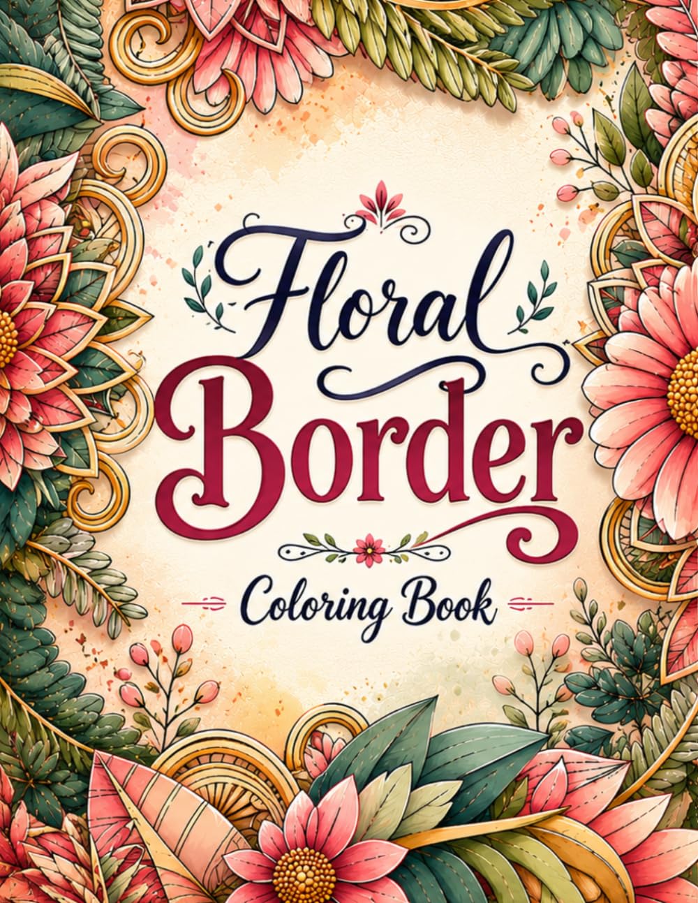 Floral Border Coloring Book: Over 90 Beautiful Floral Borders for Adults to Color
