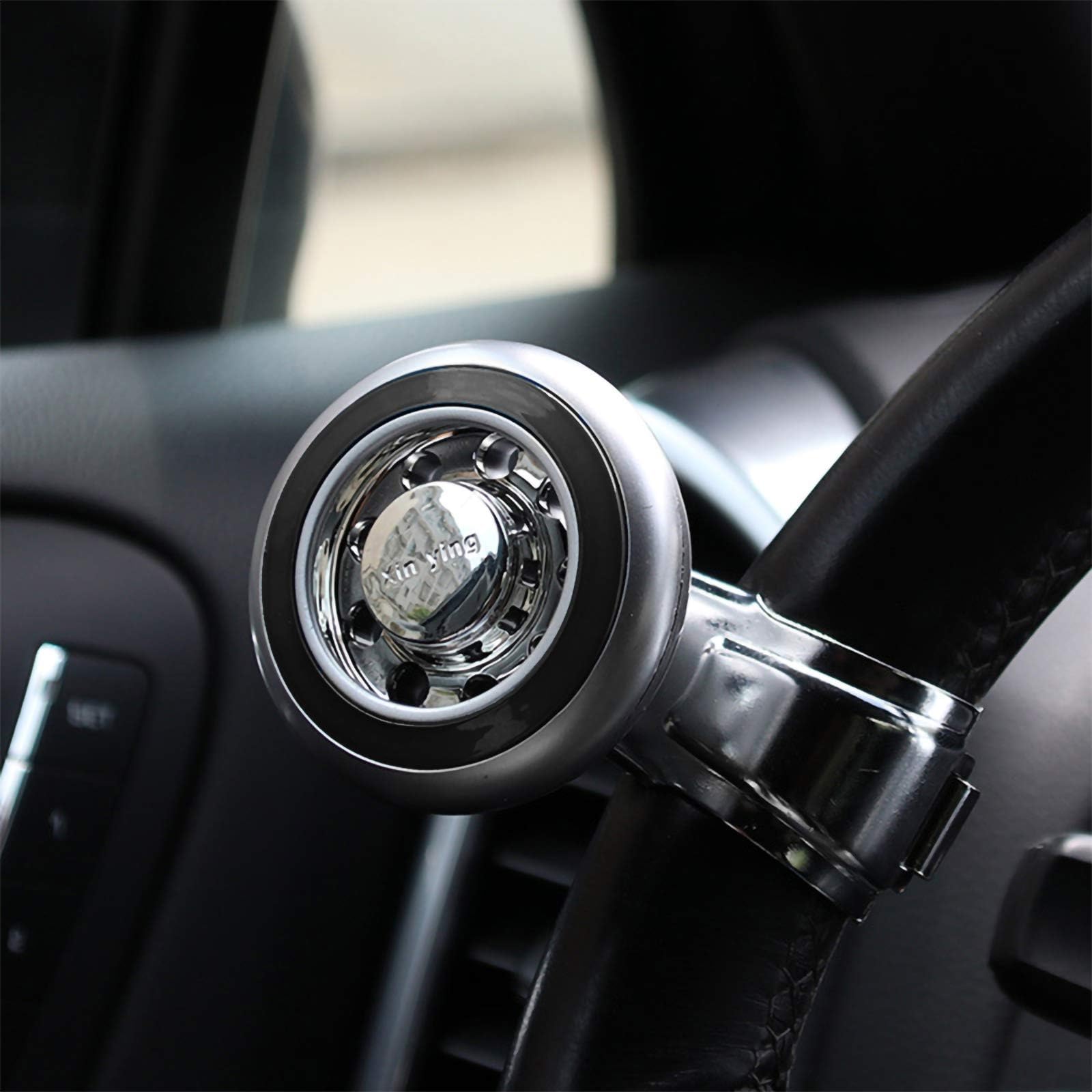 Andux Zone Steering Wheel Knob Vehicle Steering Booster Universal Car Steering Ball Steering Handle Ball QC/ZLQ-01 (Black)