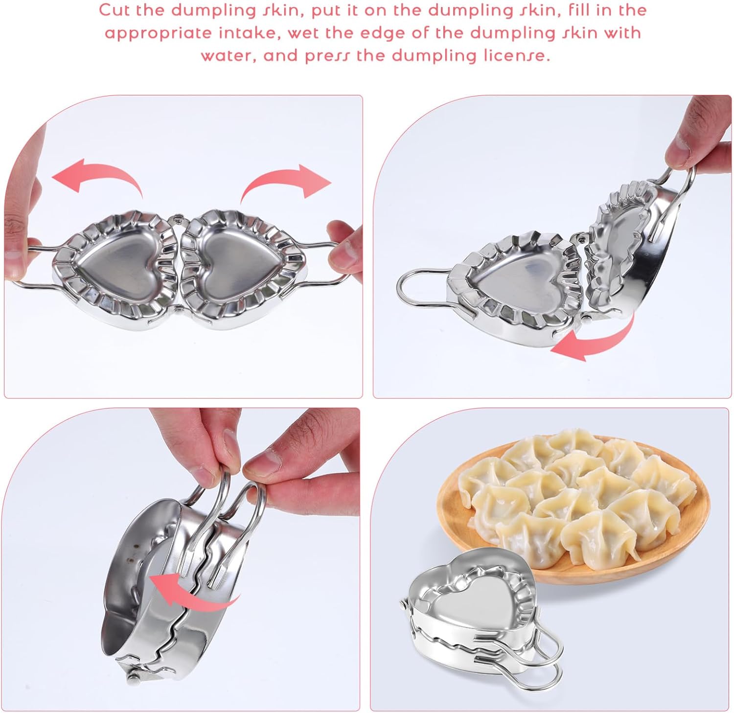 2sets Dumpling Press Mould Wonton Maker Empanada Maker Press Dumpling Tool for Cooking
